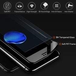 SZKŁO HARTOWANE IPHONE 6 6s SOFT FRAME CZARNE